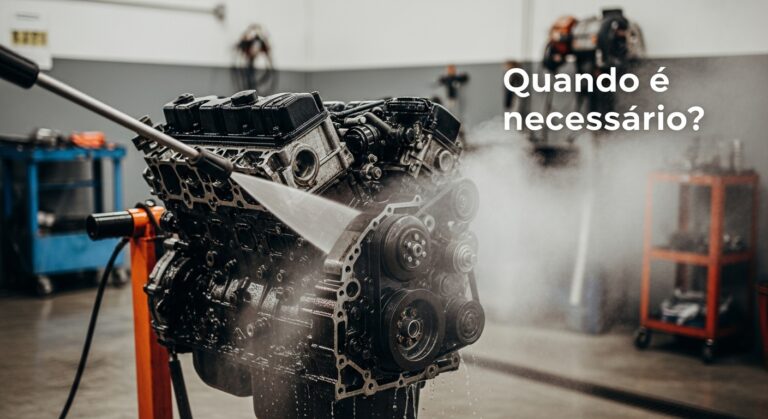 Lavadora de alta pressão com água quente