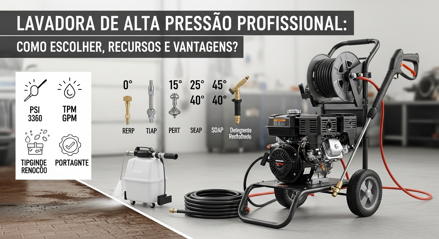 como escolher lavadora de alta pressão profissional