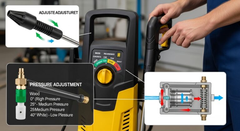 Como Regular a Pressão da Lavadora para Cada Superfície