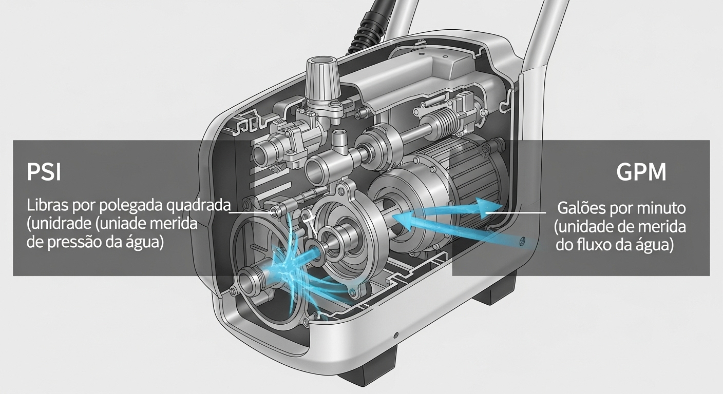 significado psi gpm lavadora alta pressao