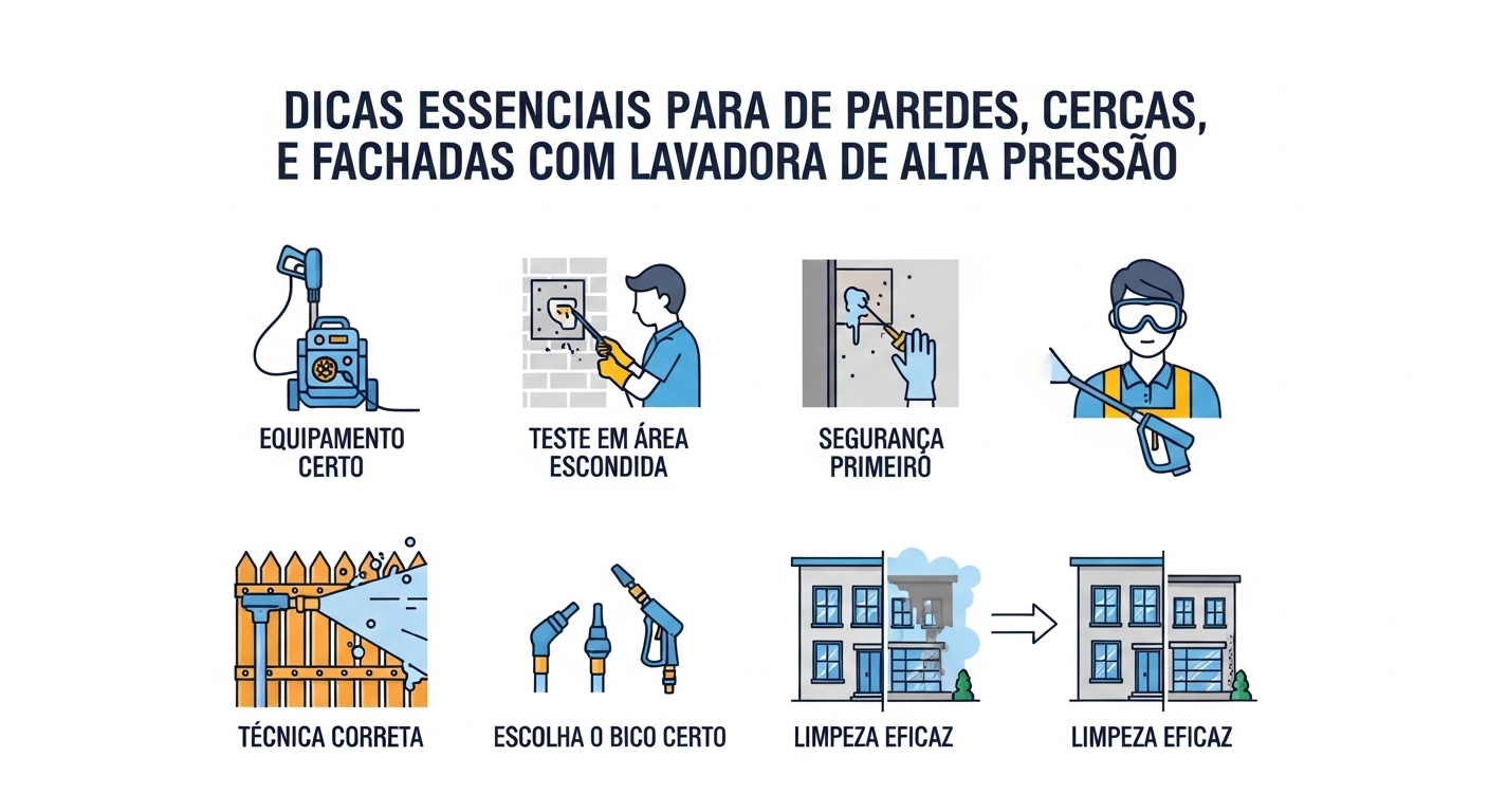 Dicas para limpeza de paredes, muros e fachadas