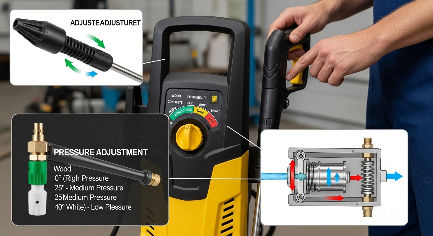 Como Regular a Pressão da Lavadora para Cada Superfície