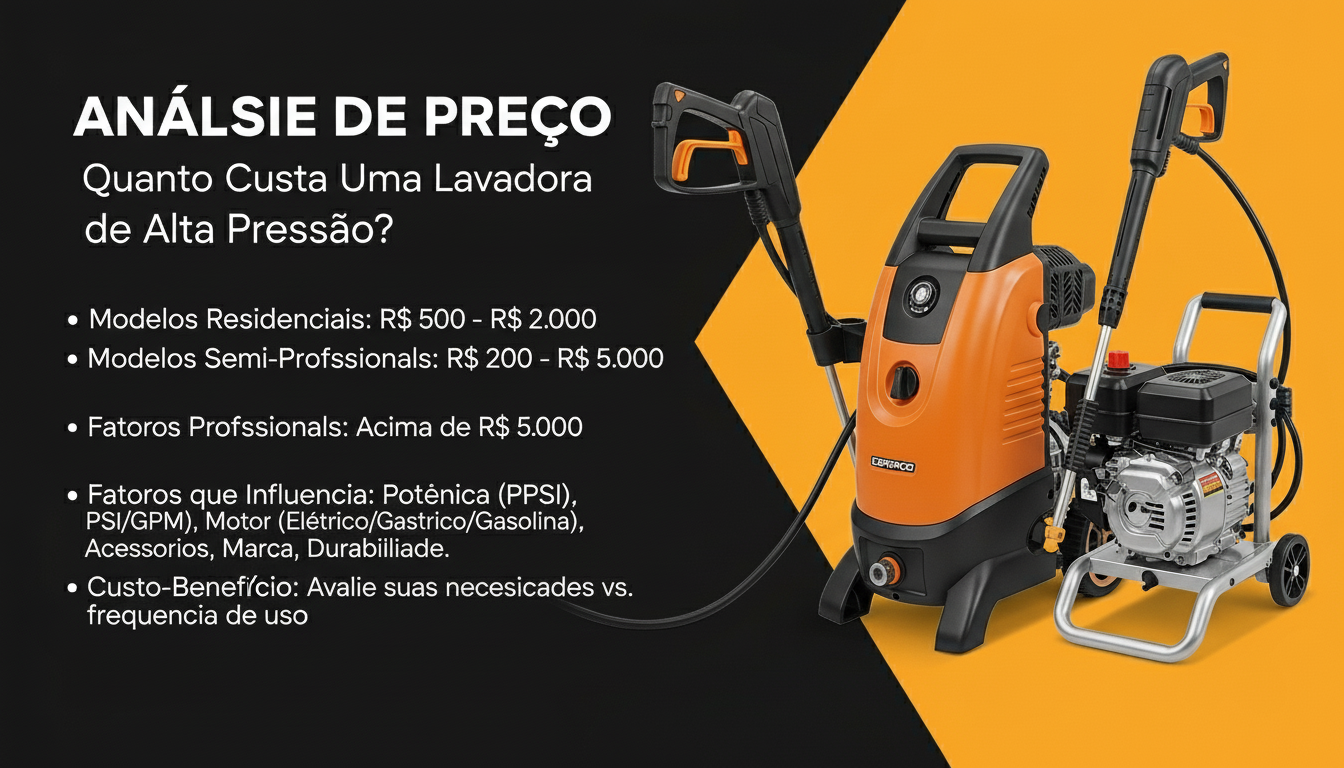 Análise de Preço Quanto Custa uma Lavadora de Alta Pressão