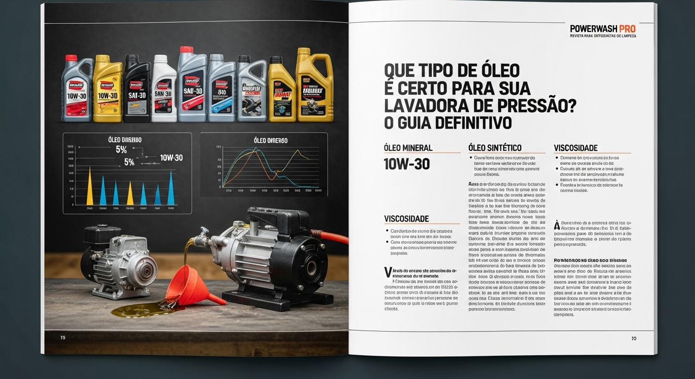 Qual o Tipo de Óleo Correto para a Sua Lavadora de Alta Pressão